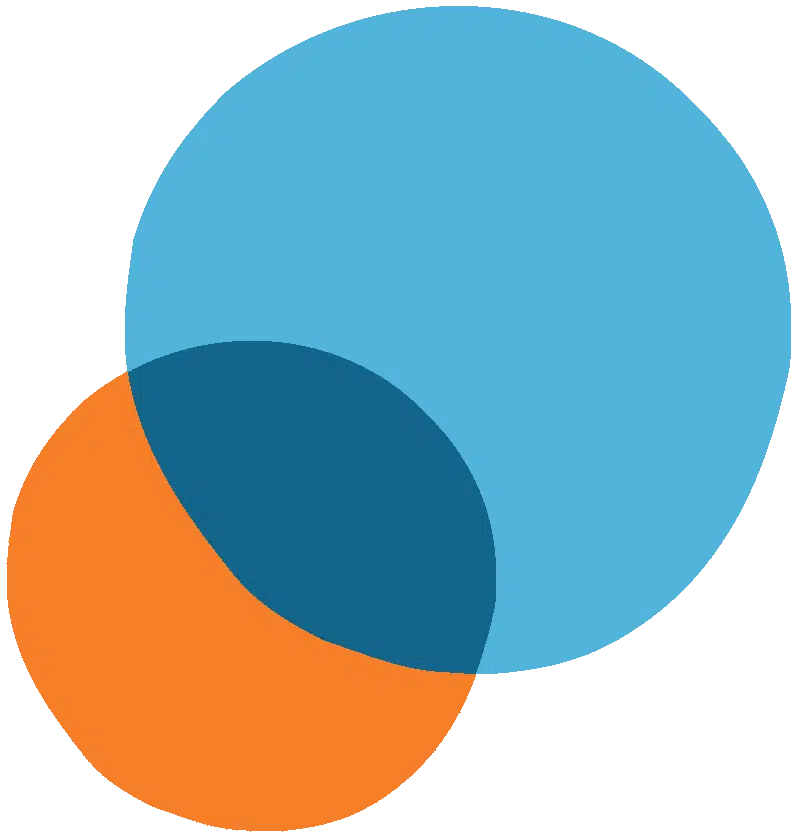 Blue and orange circle